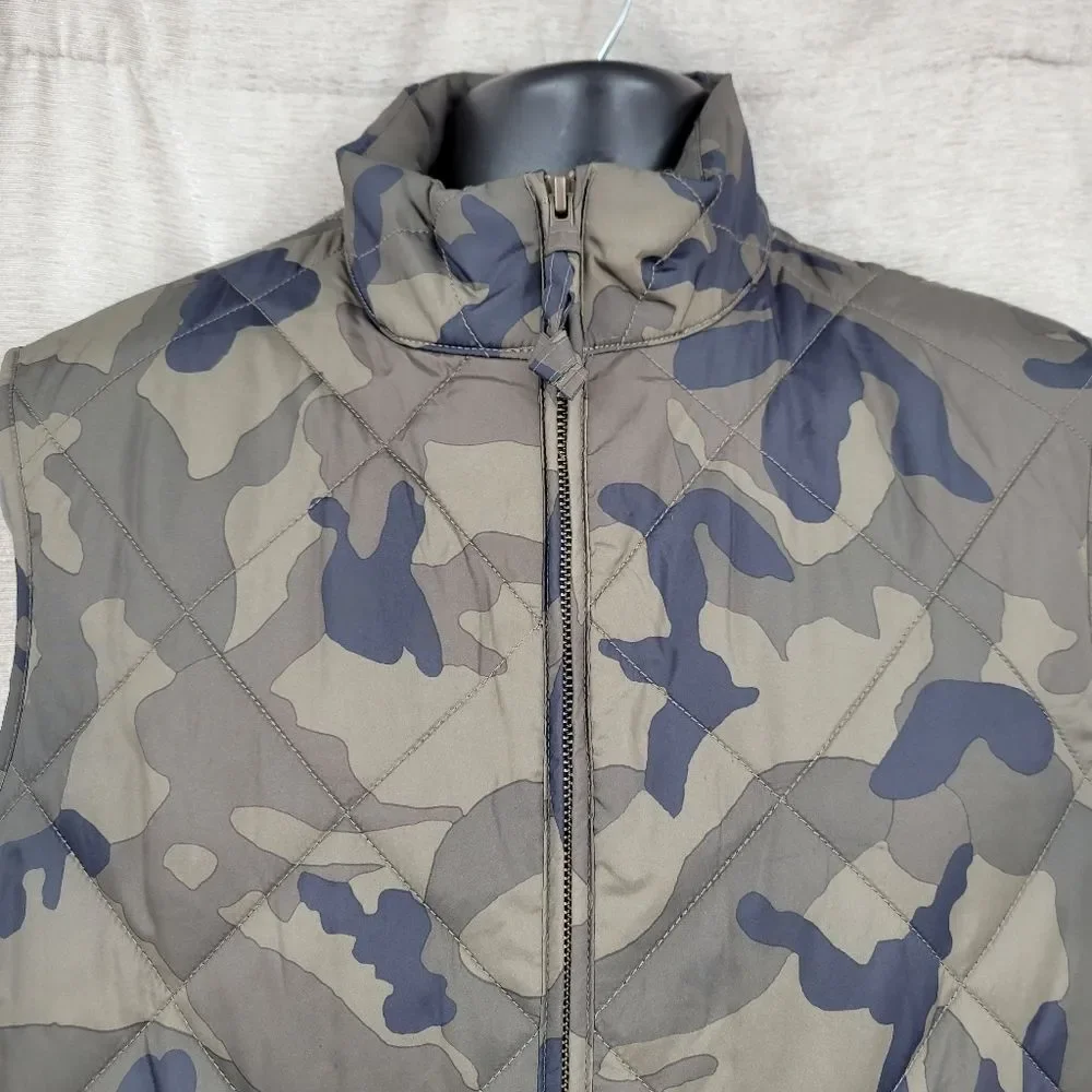 J Crew Camo Quilted Layering Vest Men's Size Medium Camouflage